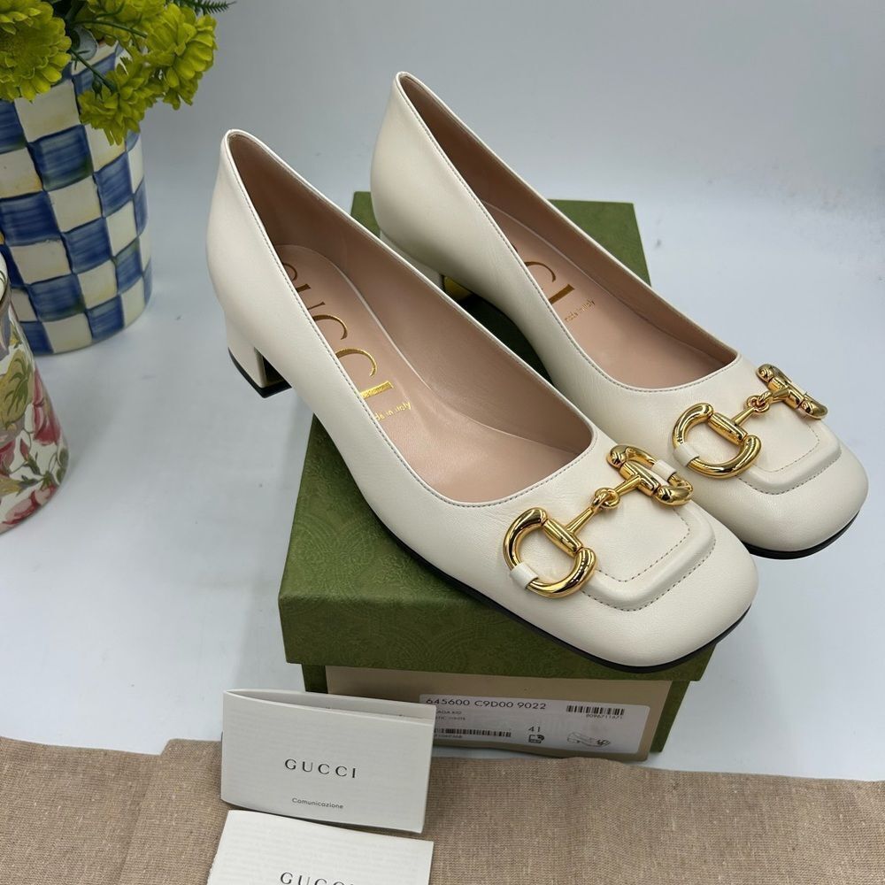 Women's Gucci horse bit leather ballet flats size 41 made in Italy